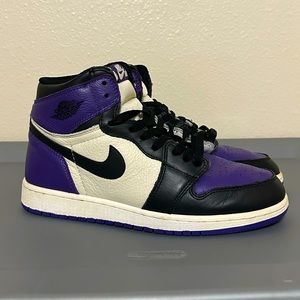 Nike Air Jordan 1 Retro High OG Court Purple GS 2018 575441-501 Sz 6.5 Y mens